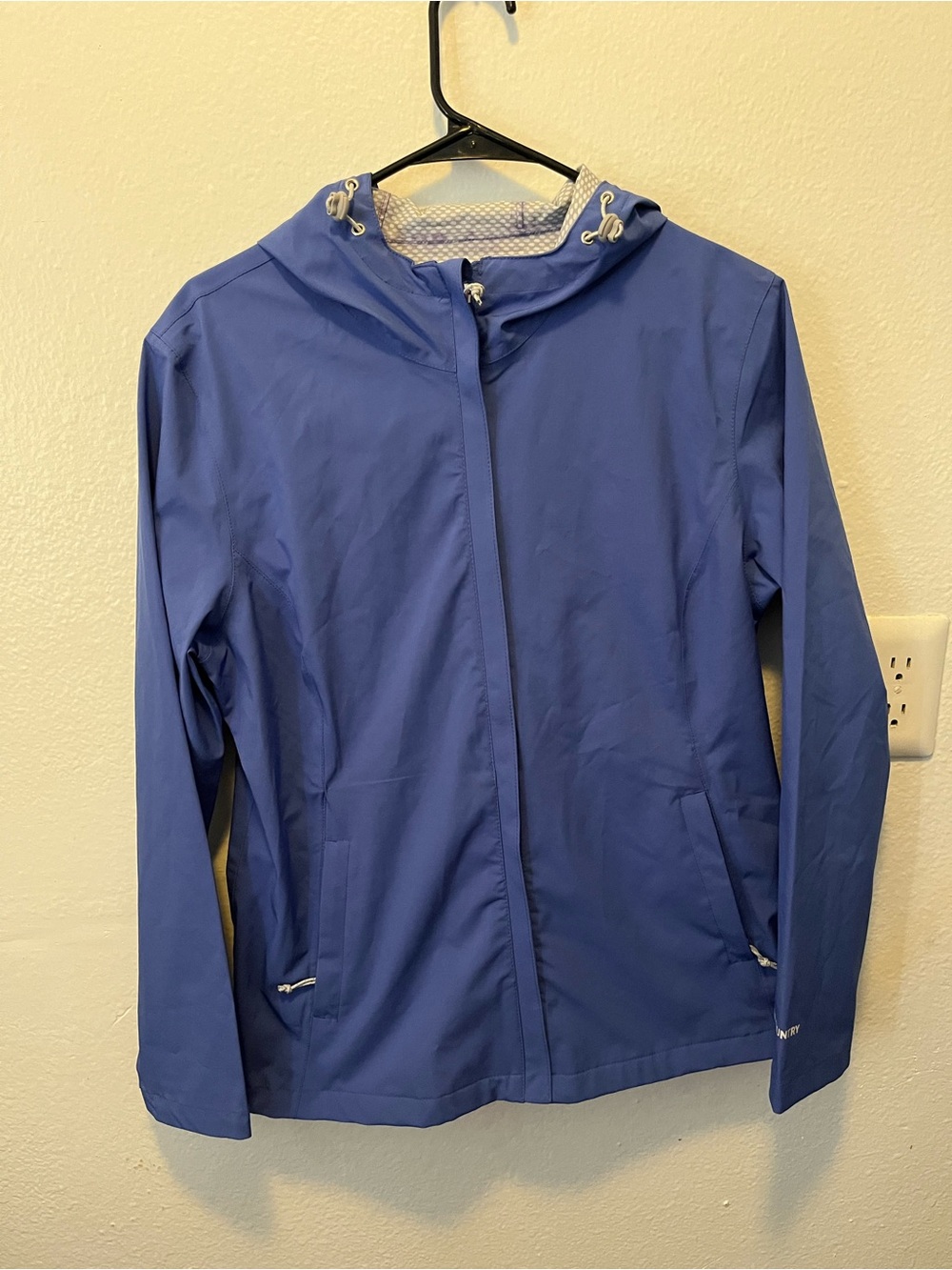 Free Country Hooded Raincoat in Periwinkle Blue